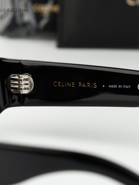 Celine Women Sunglasses Black Grey Cat Eye CL40288I MONOCHROMS 01A NEW AUTHENTIC - Picture 6 of 10